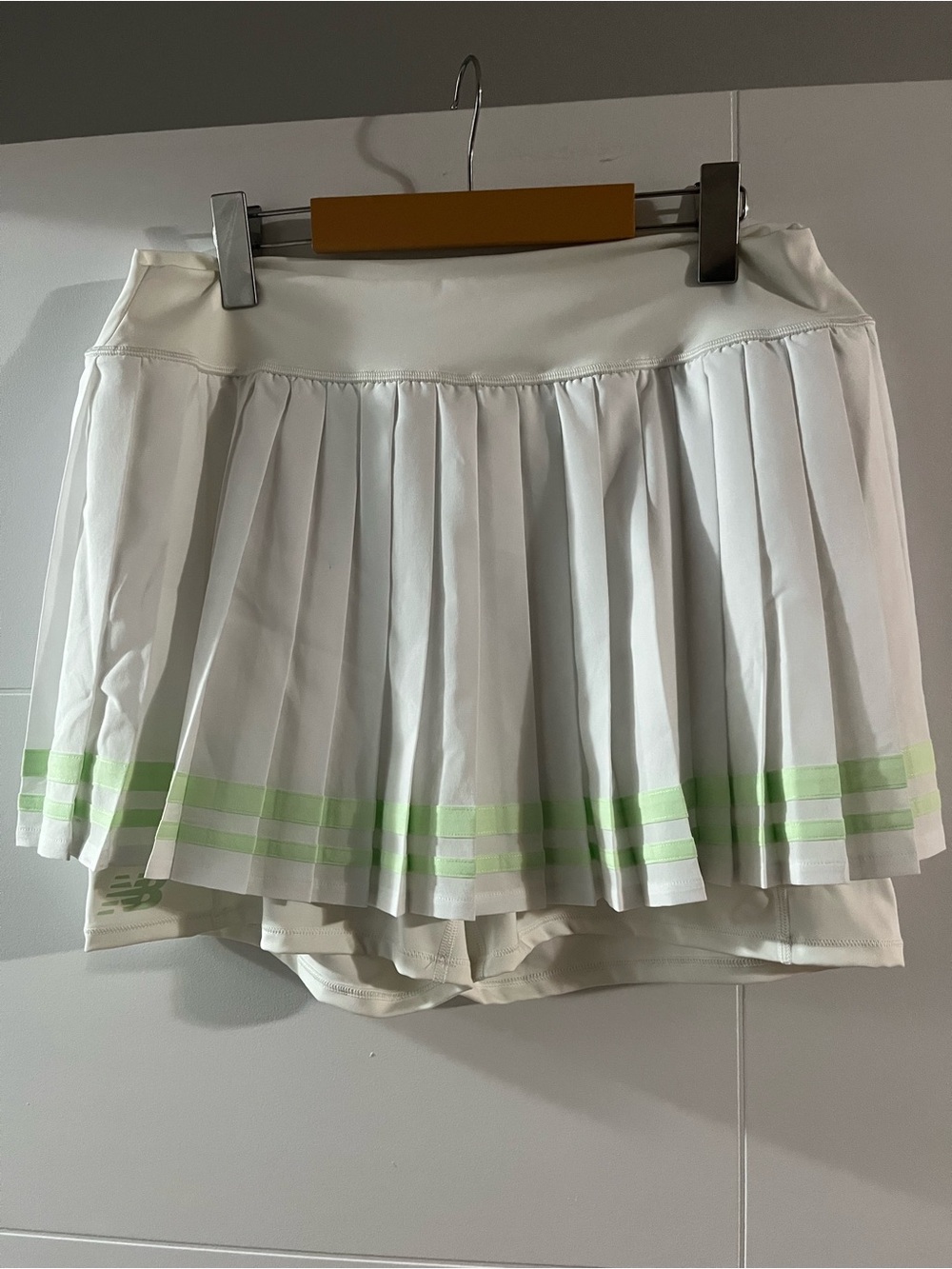 New Balance White Pleated Tennis Skort